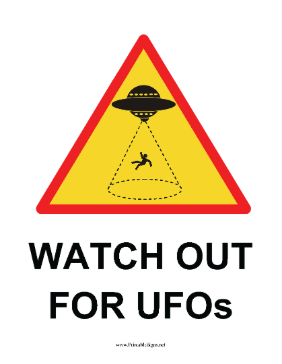 UFO Warning Sign