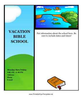 Vacation Bible School Flyer Sign
