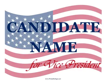 Vice President Campaign Sign