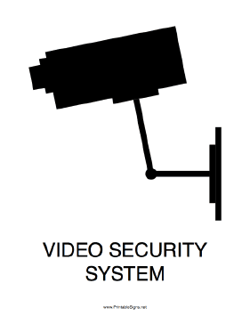 Video Security System Sign