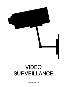 Video Surveillance Sign