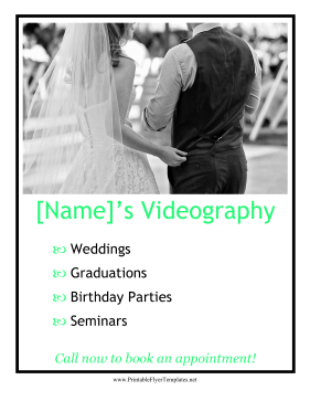 Videography Services Flyer Sign