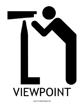 Viewpoint with caption Sign