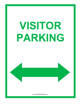 Visitor Parking Both Sides Sign