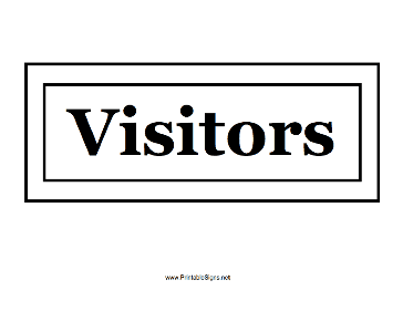 Visitors Sign