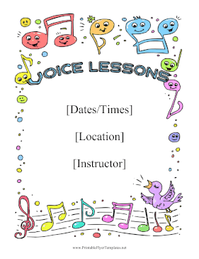 Voice Lessons Sign