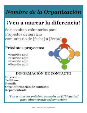 Volante Para Servicio Comunitario Sign
