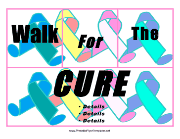 Walk For The Cure Flyer Sign