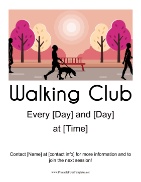 Walking Club Flyer Sign