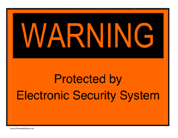 Electronic Security Sign