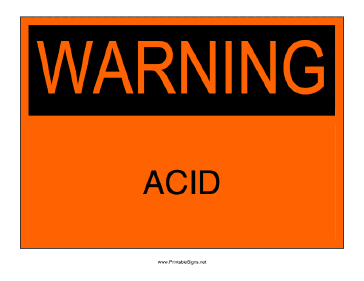 Acid Sign