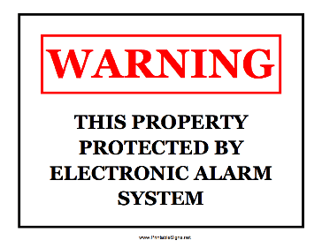 Warning Electronic Alarm Sign