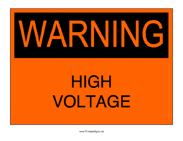 High Voltage Sign