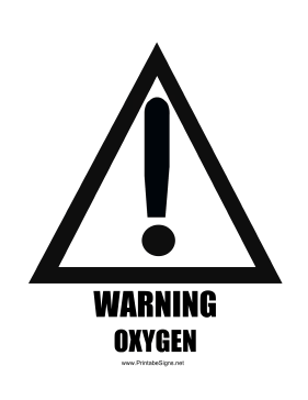 Warning Oxygen Sign