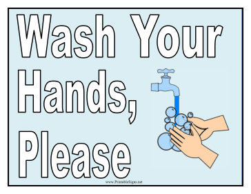 Wash Your Hands Sign