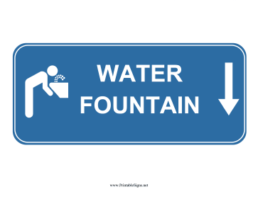 Water Fountain Down Sign