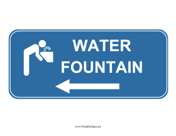 Water Fountain Left Sign