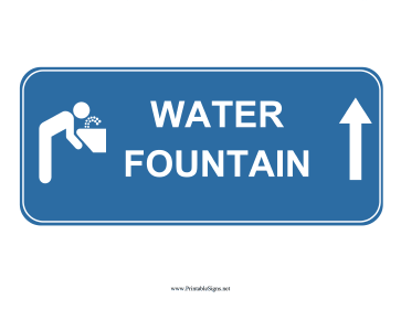 Water Fountain Up Sign