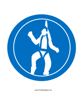 Water Safety Harness Sign