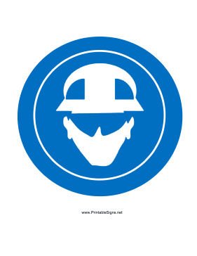 Wear Eye Head Protection Sign