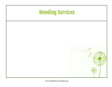 Weeding Services Flyer Sign