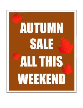 Weekend Autumn Sale Sign