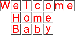 Welcome Home Baby Sign
