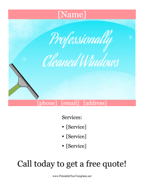 Window Cleaning Flyer Sign