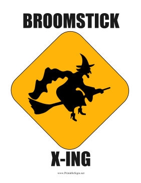 Witch Crossing Sign