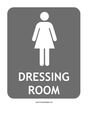 Women Dressing Room Sign