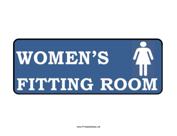 Women Fitting Room Sign