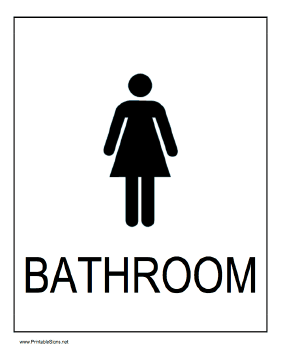 Women's Bathroom Sign