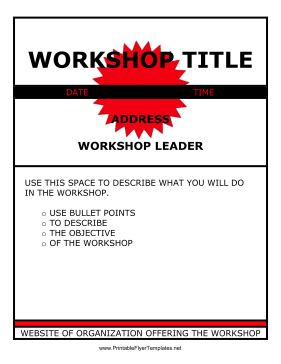 Workshop Flyer Sign