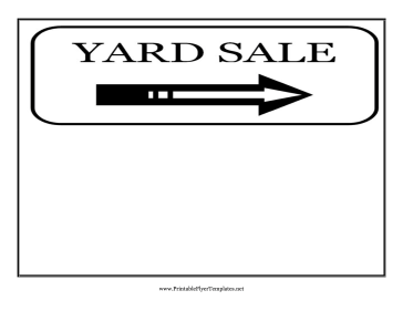 Yard Sale Flyer Sign