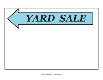 Yard Sale Flyer Left Sign