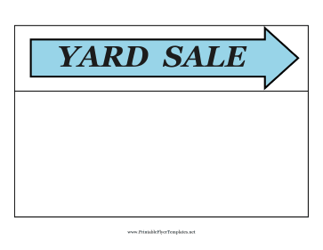 Yard Sale Flyer Right Sign