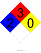 NFPA 704 2-3-0-blank