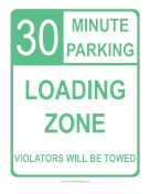 30-Minute Parking sign