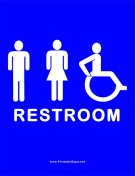 Accessible Restroom for Men Women Handicapped