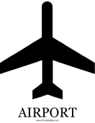 Airport with caption