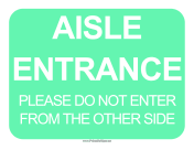 Aisle Entrance