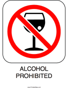Alcohol Prohibited