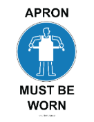 Apron Must Be Worn sign