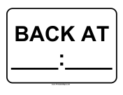 Back At