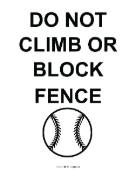Baseball Fence Warning