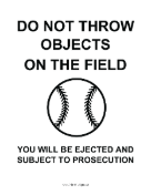 Baseball Stadium Behavior Warning