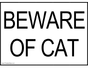 Beware of Cat