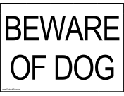 Beware of Dog