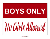 Boys Only