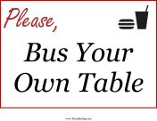 Bus Your Own Table